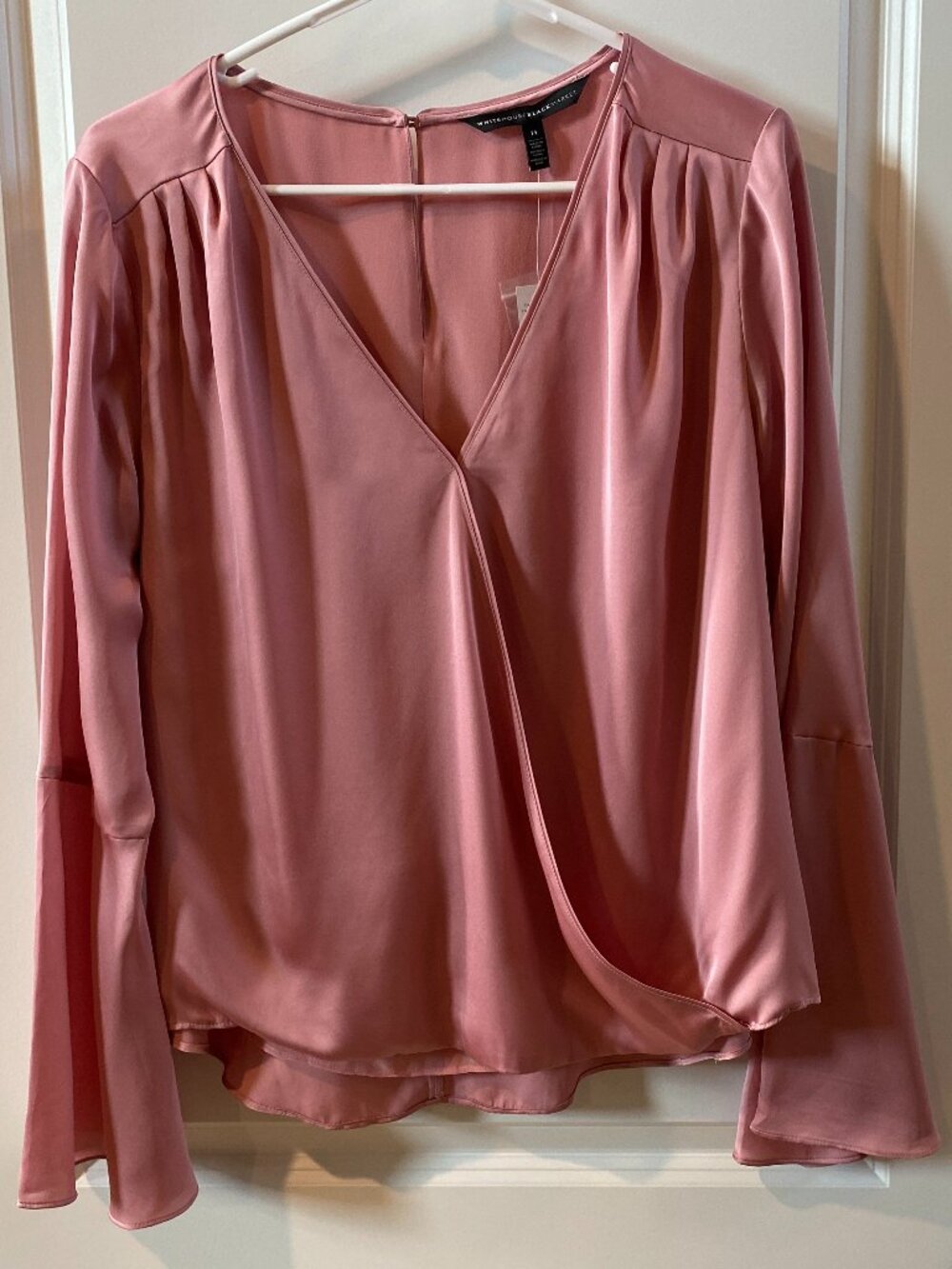 WHBM Pink Surplice Top Size 14 NWT - Picture 4 of 11